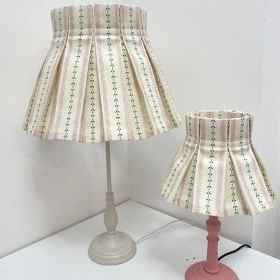 Pink and Green Box Pleated Lampshade