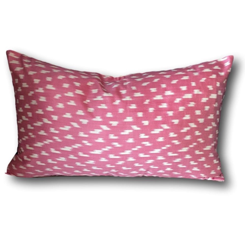 Pink polka dot cushion shop