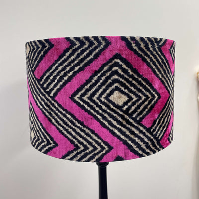 Handmade Velvet Pendant Lampshade Pink Dia 40 cm
