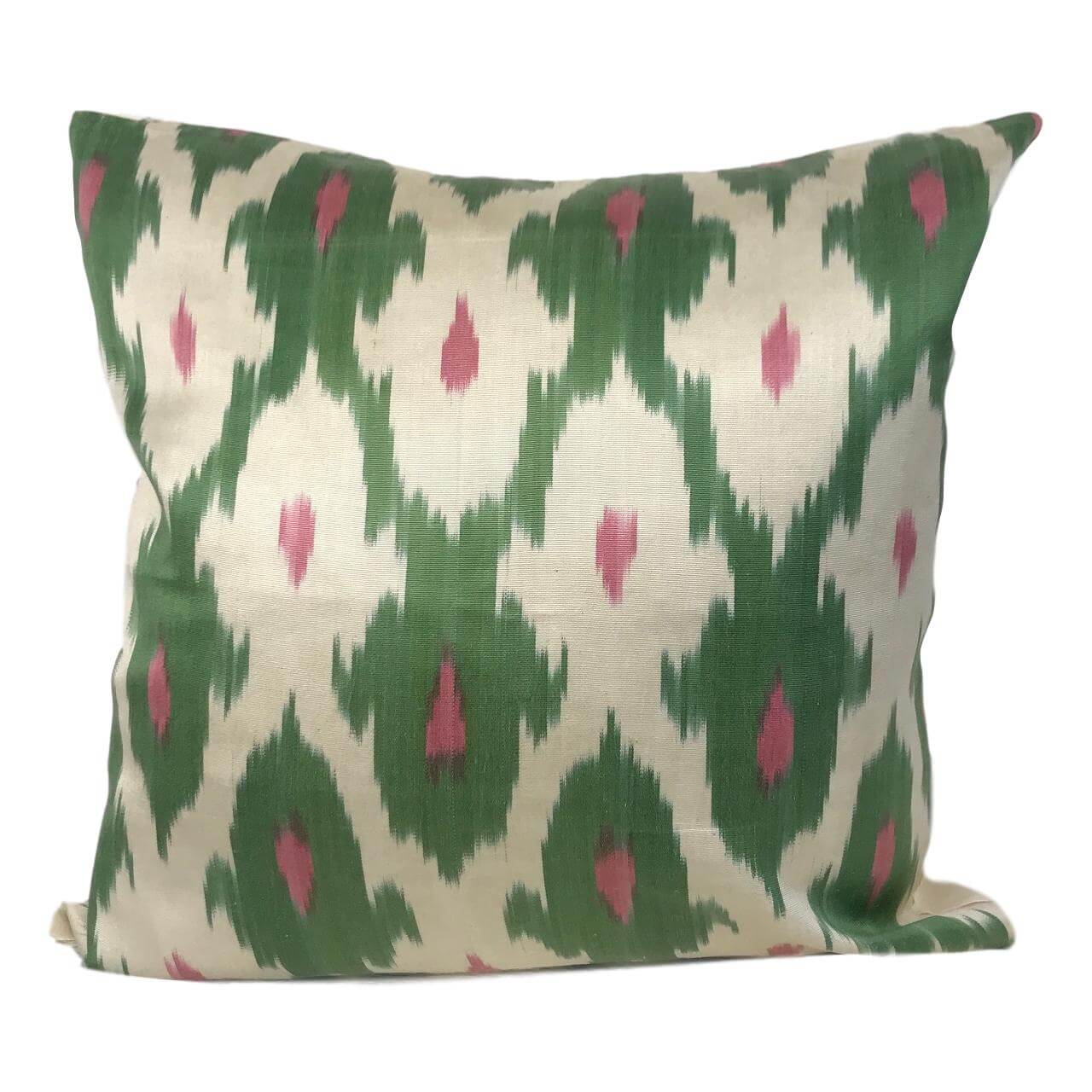 Green IKAT Cushion my little wish