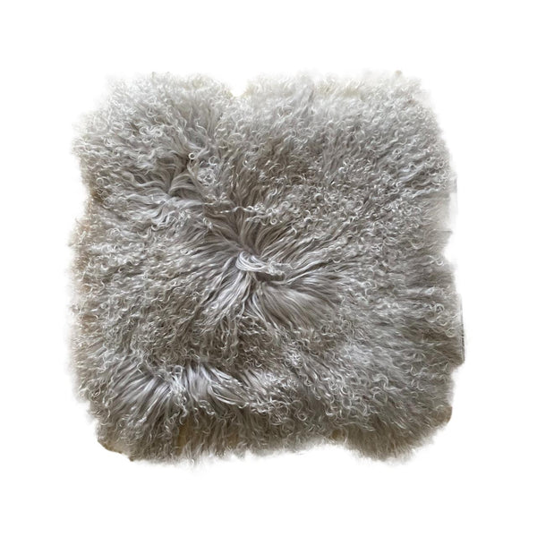 Sheepskin Seat Pad - Tibetan Curly Wool - Pearl Grey