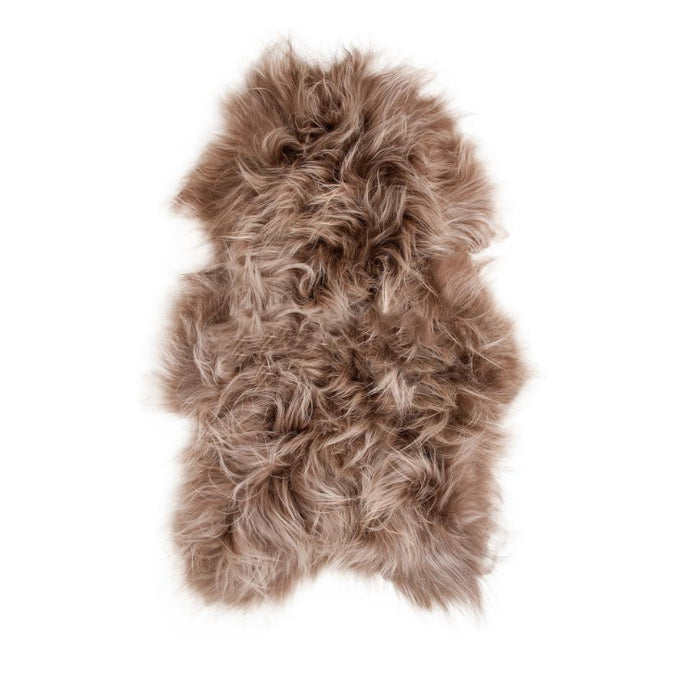 Icelandic Long Wool Sheepskin Rug - Taupe