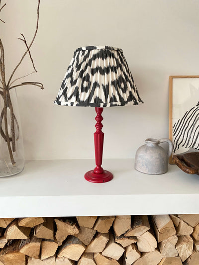 Ribbed Hand-painted Wooden Lamp Base