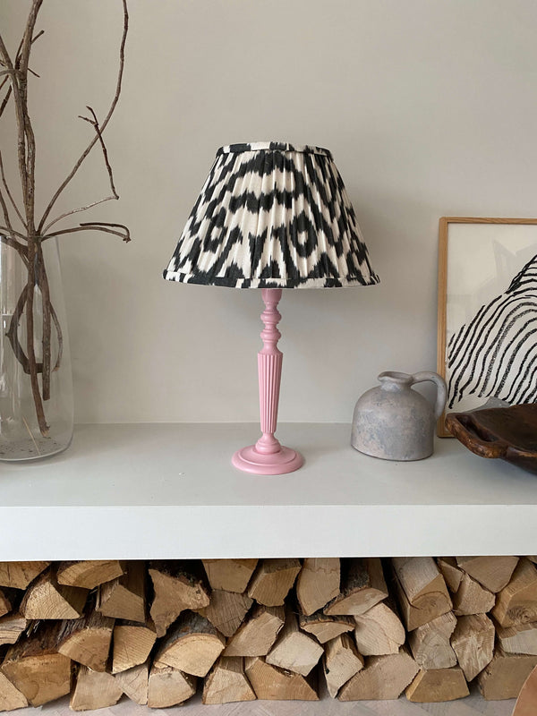 Ribbed Hand-painted Wooden Lamp Base