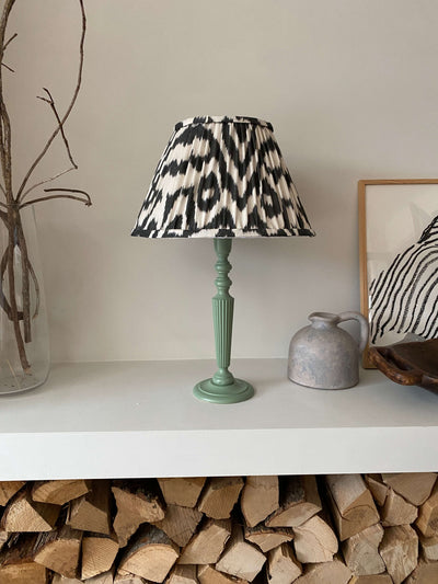 Ribbed Hand-painted Wooden Lamp Base