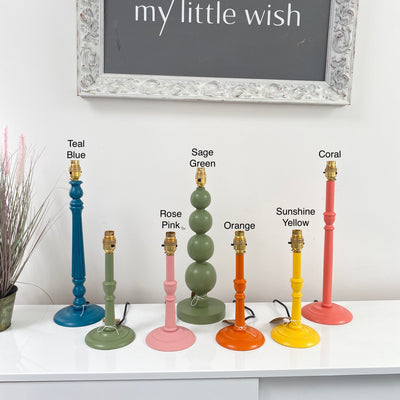 Hand-painted Wooden Lamp Base