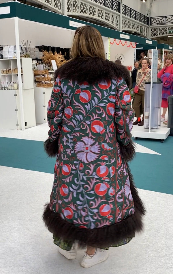 Vintage Suzani Coat - Green
