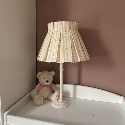 Pink and Green Box Pleated Lampshade