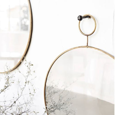 House Doctor Mirror, The Loop, Brass, 38 cm