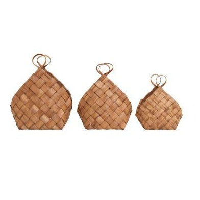 House Doctor Baskets, Conical, Brown (set of 3)