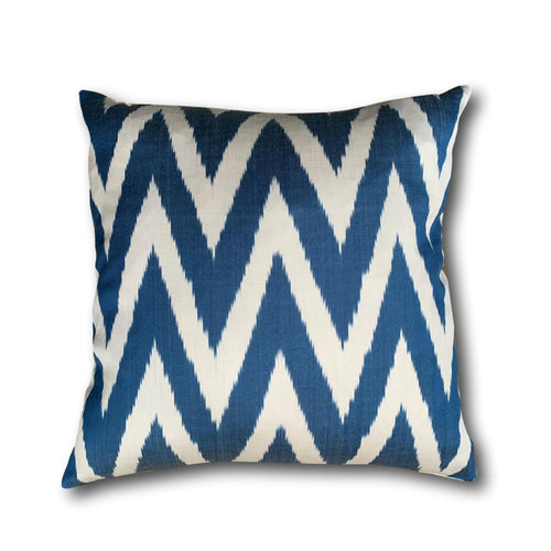 IKAT cushion cover -Dark Blue Zigzag 50 x 50 cm