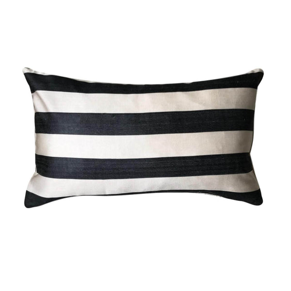 IKAT cushion cover -  Black Stripe - 30 x 50 cm