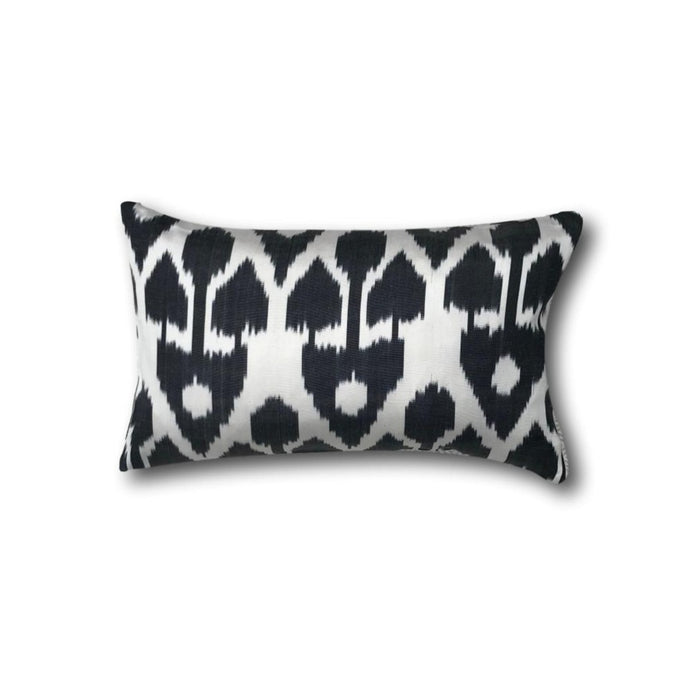 IKAT cushion cover - black - double sided small - 25 x 40 cm