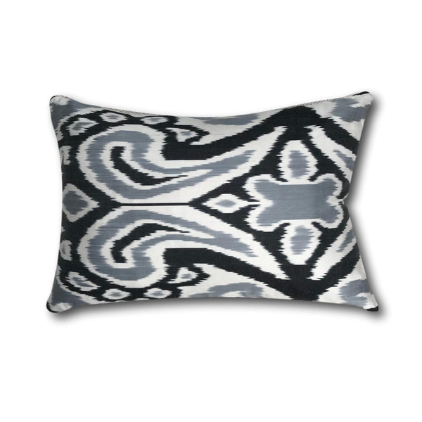 IKAT cushion cover - Black and Grey - 40 x 60 cm
