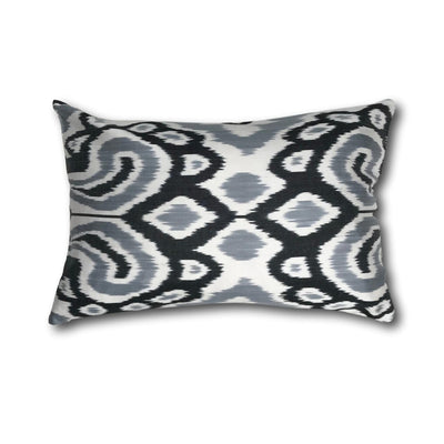 IKAT cushion cover - Black and Grey - 40 x 60 cm