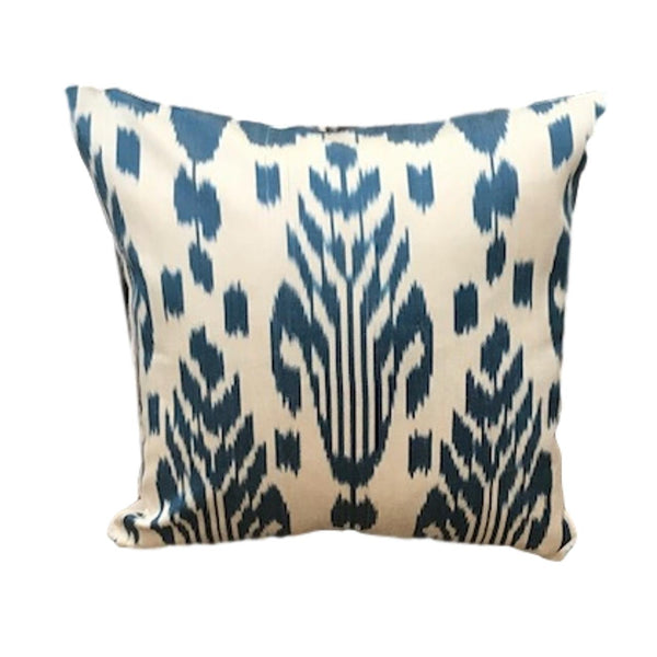 IKAT cushion cover - Blue and Beige - 40 x 40 cm