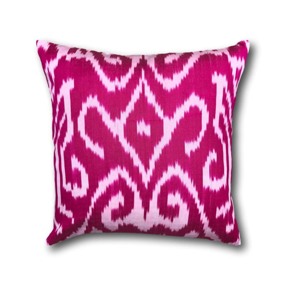 IKAT cushion cover - Bright Pink- 40 x 40 cm