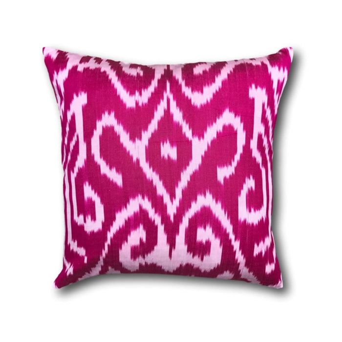 IKAT cushion cover - Bright Pink- 40 x 40 cm