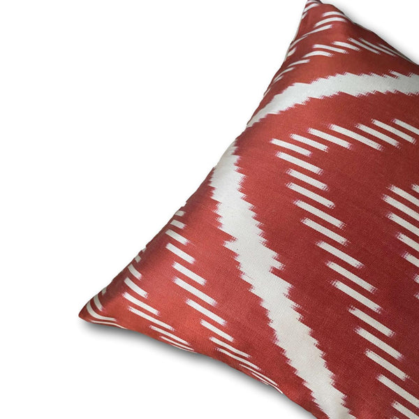 IKAT cushion cover - orange chevron - double sided small - 25 x 40 cm