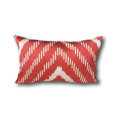 IKAT cushion cover - orange chevron - double sided small - 25 x 40 cm