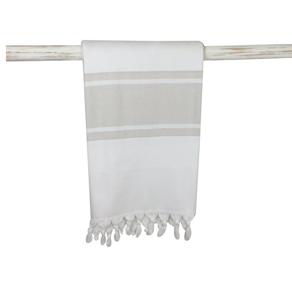 Classic cotton Hand Towel with beige stripes from my little wish