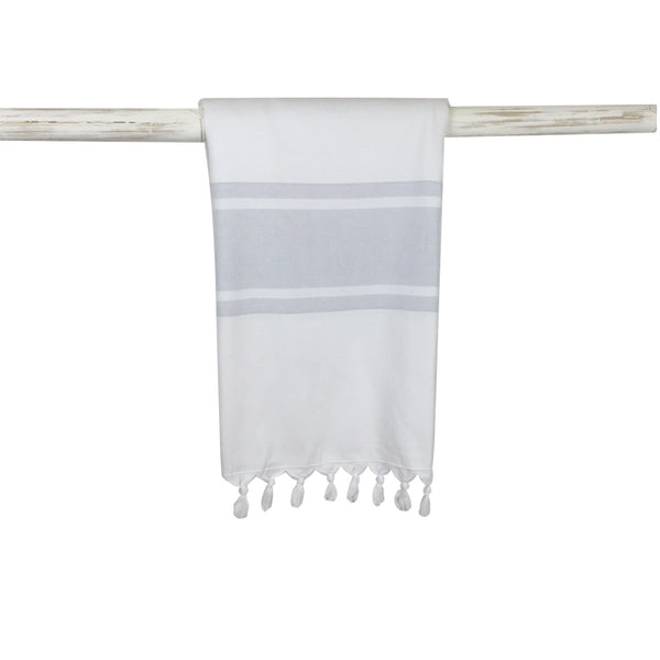 Classic cotton Hand Towel with light grey stripes from my little wish