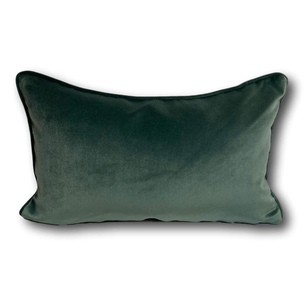 Velvet cushion cover - Dove Green -  30 x 50 cm