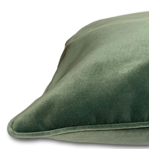 Velvet cushion cover - Dove Green -  30 x 50 cm