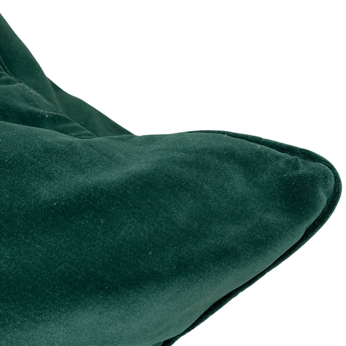 Velvet cushion cover - Emerald Green -  30 x 50 cm