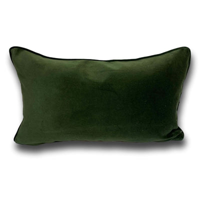 Velvet cushion cover - Forest Green -  30 x 50 cm