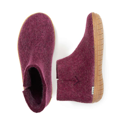 Glerups Boots with rubber soles - cranberry - GR-07-00