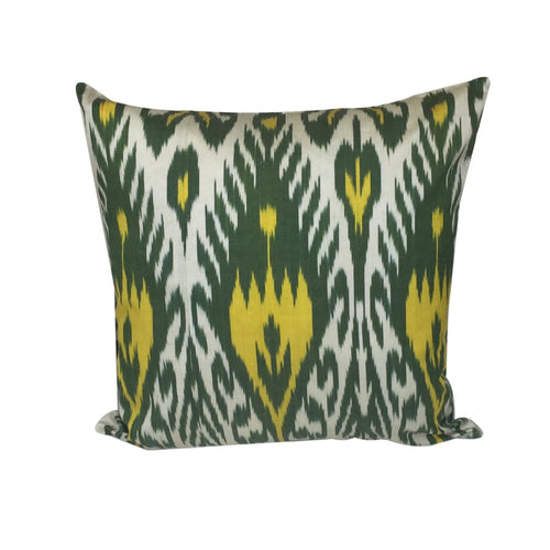 IKAT cushion cover - Green Yellow - 45 x 45 cm