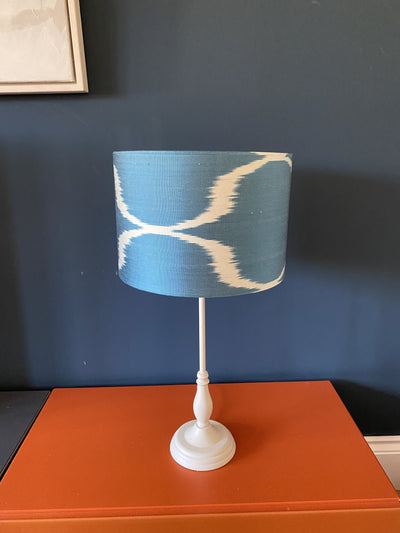 Handmade Ikat Lampshade - Blue - Dia 30 cm