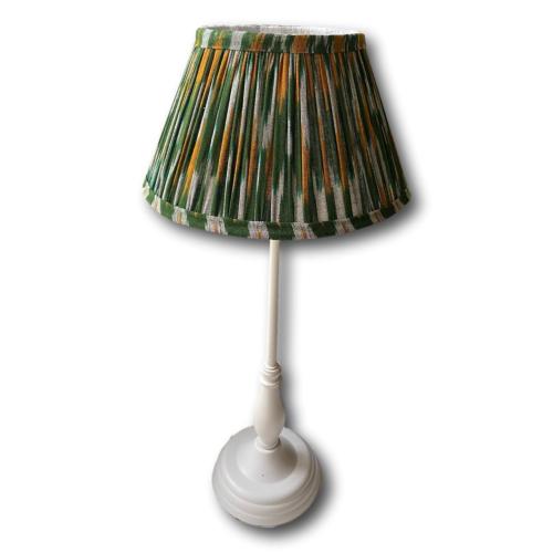 Handmade Pleated Lampshade - Green and Yellow