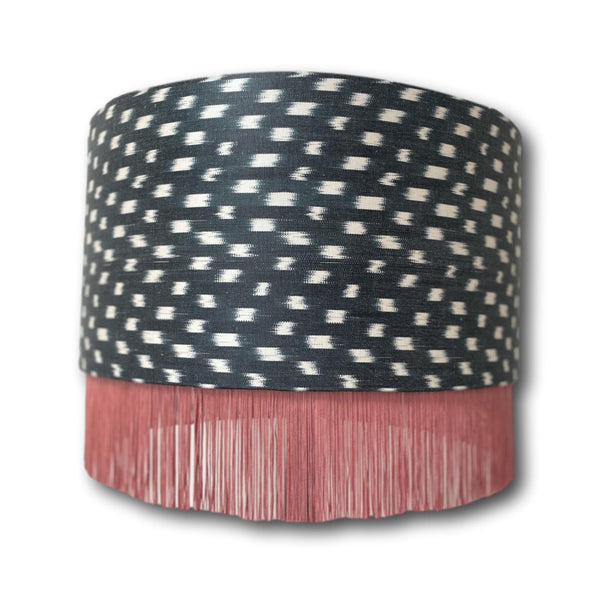 Handmade Ikat Pendant Lampshade with Tassels Dia 40 cm