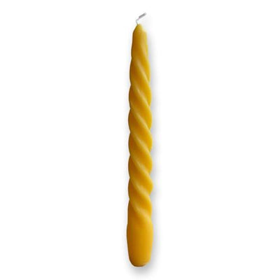 1 x Twisted Soy Wax Candle, Yellow