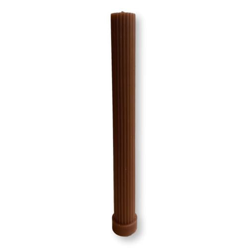 1 x Ribbed Soy Wax Candle, Brown