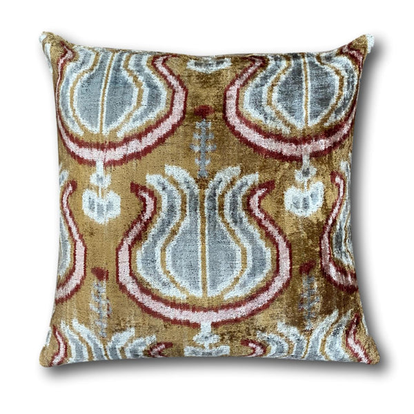 IKAT cushion cover - Tulip- Velvet -  50 x 50 cm