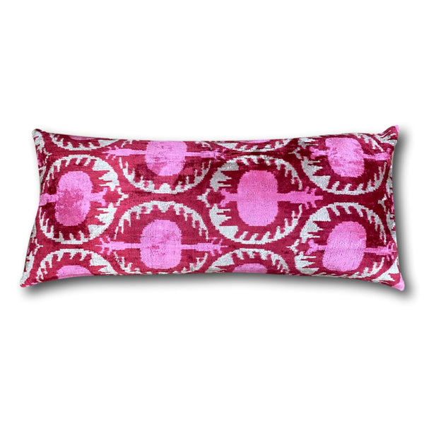 IKAT cushion cover - Pink and Red-  40 x 90 cm