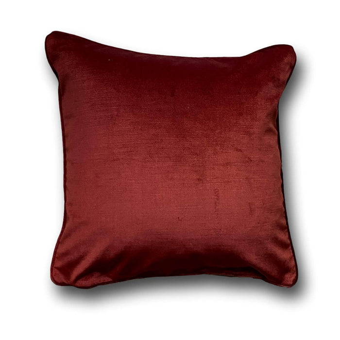 Velvet cushion cover - Cinnamon Red- Velvet -  50 x 50 cm