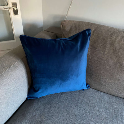 Velvet cushion cover - Royal Blue -  50 x 50 cm