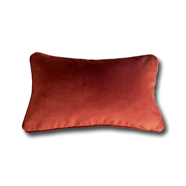 Velvet cushion cover - Cinnamon Red-  30 x 50 cm