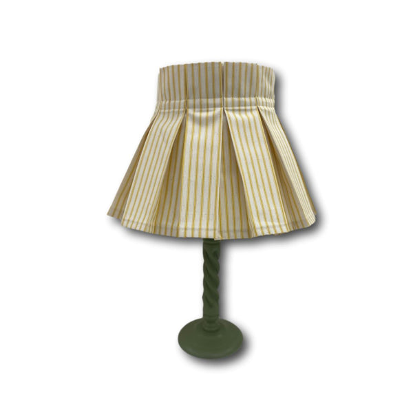 Handmade Box Pleated Lampshade - Yellow Stripes