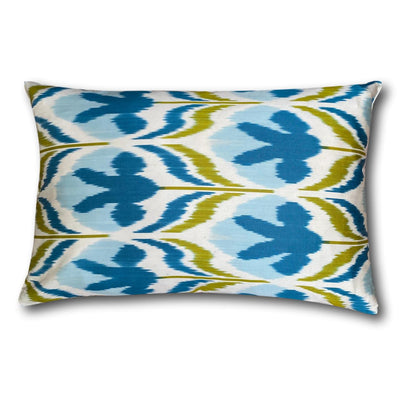 IKAT cushion cover -  Blue and Green - 40 x 60 cm