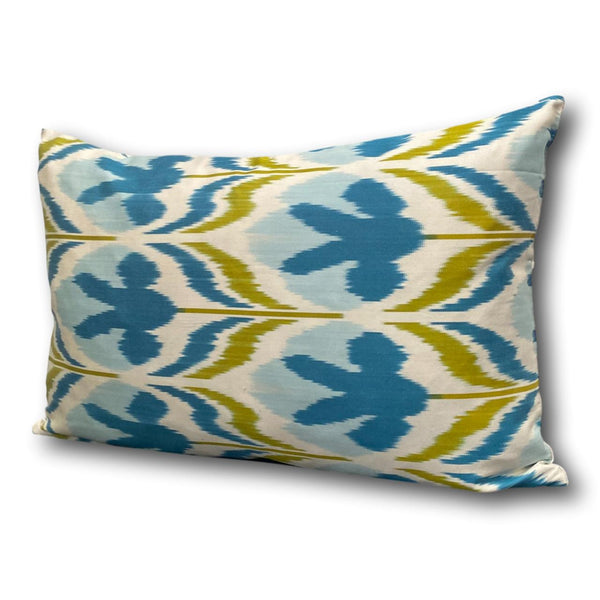 IKAT cushion cover -  Blue and Green - 40 x 60 cm