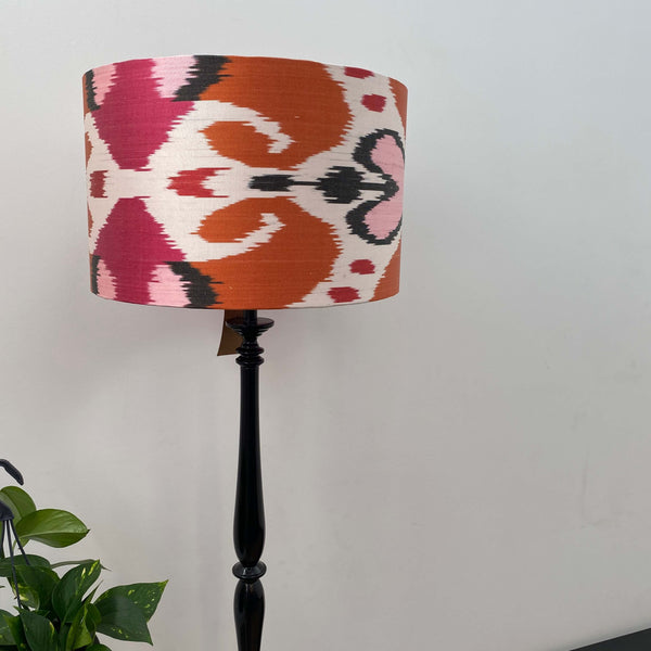 Handmade Ikat Lampshade - Pink and Orange - Dia 40 cm