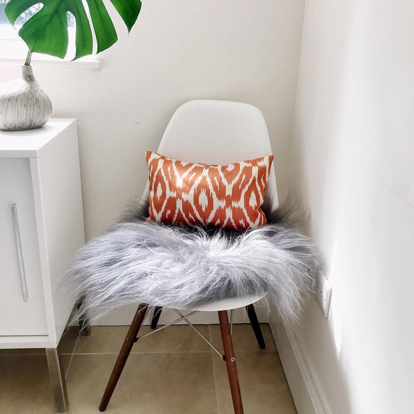 IKAT cushion cover - Orange - Double sided small 25 x 40 cm