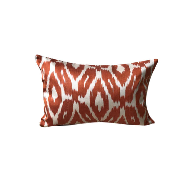 IKAT cushion cover - Orange - Double sided small 25 x 40 cm