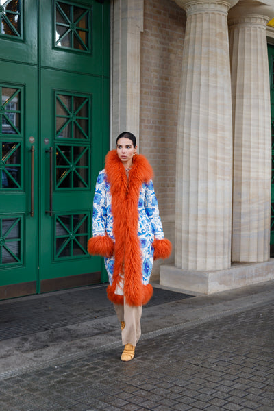 Vintage Suzani Coat - Blue