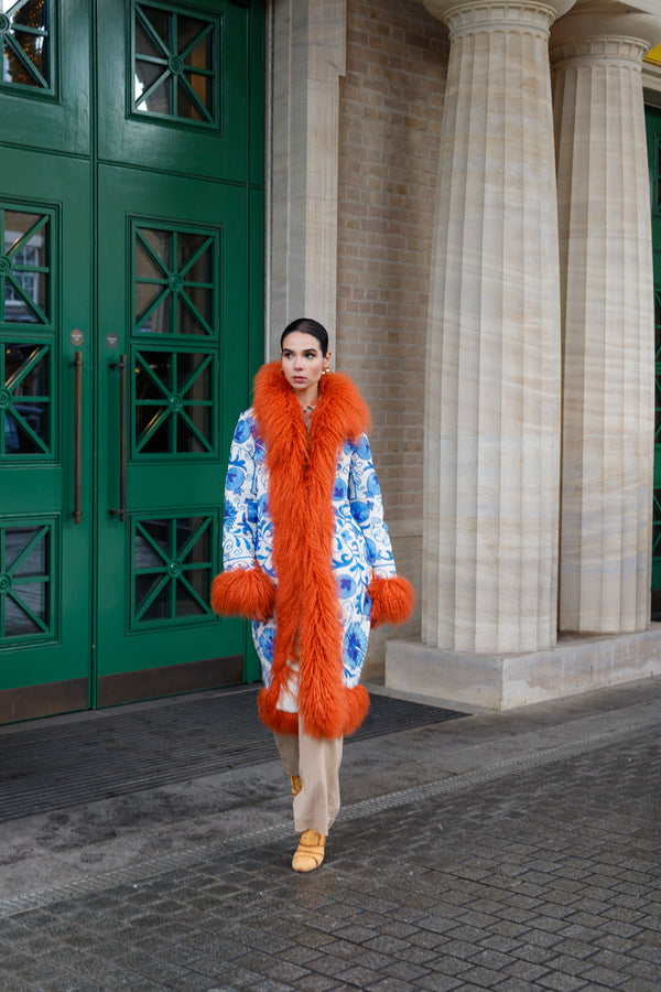 Vintage Suzani Coat - Blue